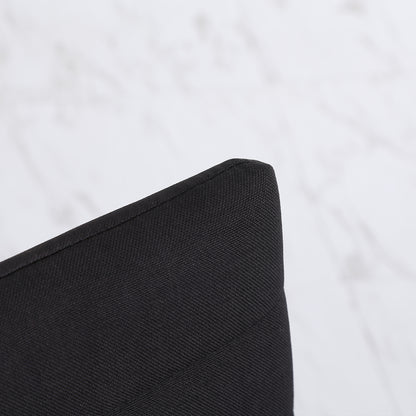 Set of 4 Upholstered Dining Chairs in Linen Modern Kitchen Chairs with High Back and Metal Legs Load 120 kg for Living Room 41x50x97 cm Black