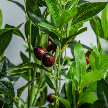 Artificial Olive Tree Artificial Plant Height 1.2 m Trunk Branches Lichen Leaves Highly Realistic Pot Included