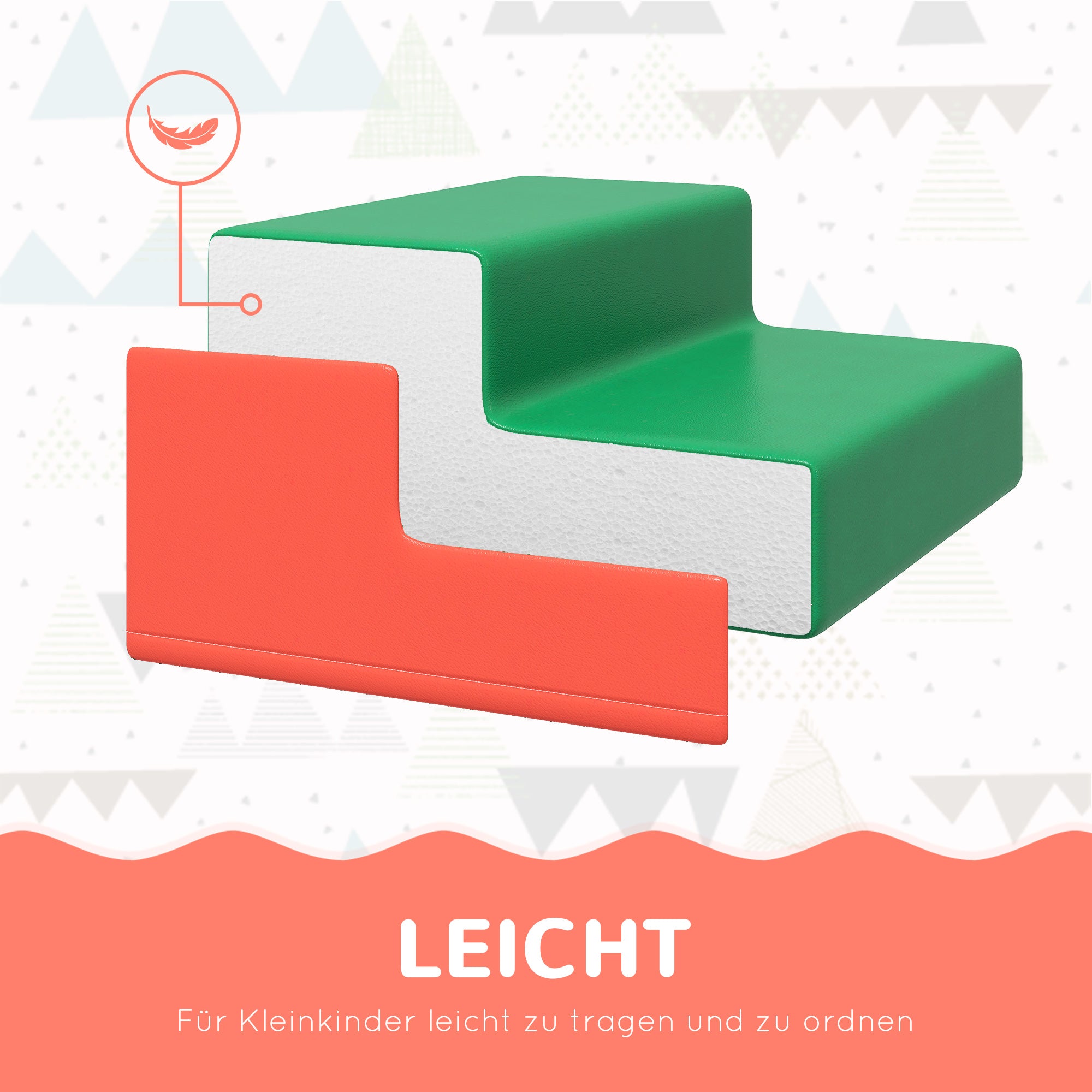 4-Piece Foam Building Blocks Children Soft Building Blocks Climbing Building Blocks Soft Foam Building Blocks Giant Building Blocks Building Toy Set for Babies & Toddlers Red