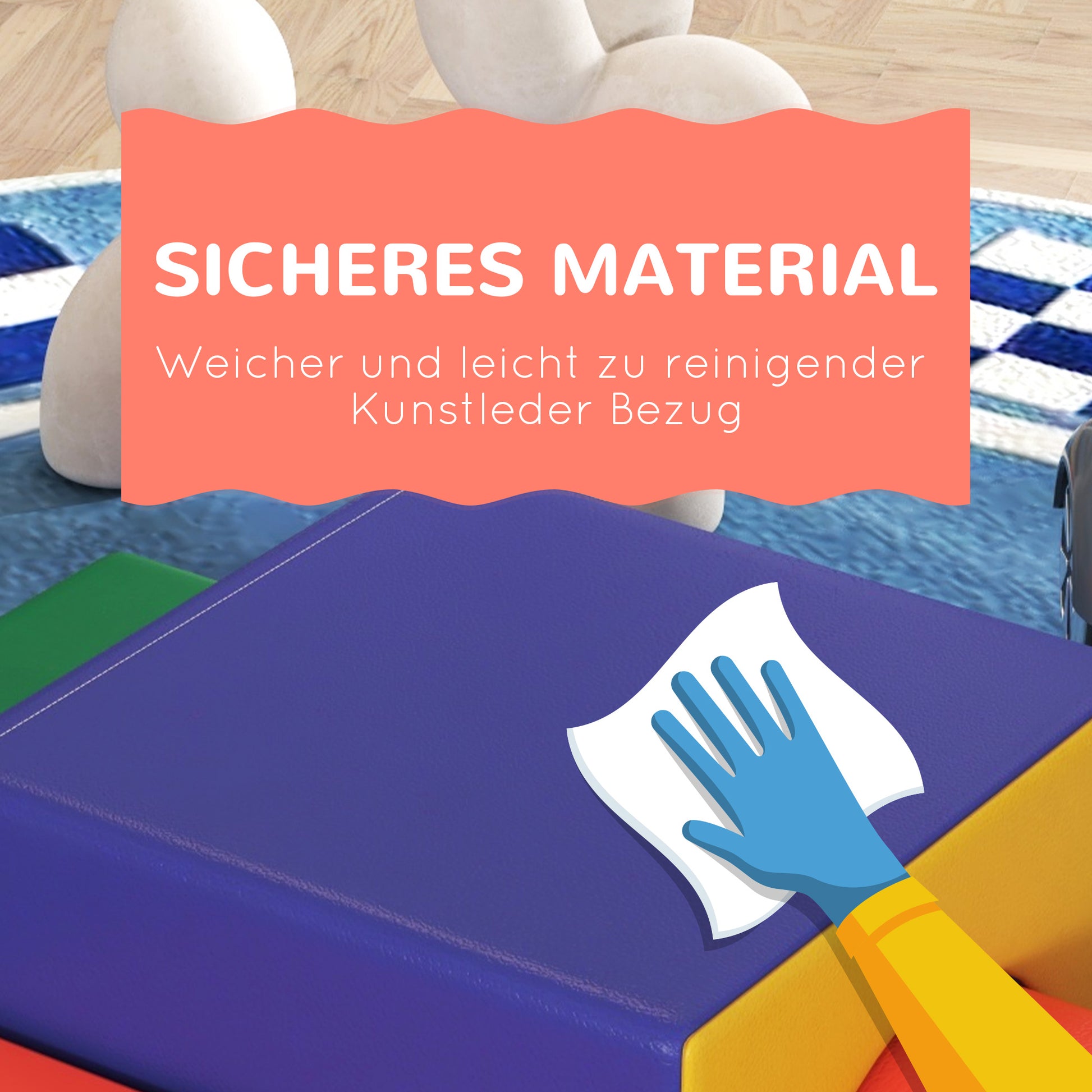 4-Piece Foam Building Blocks Children Soft Building Blocks Climbing Building Blocks Soft Foam Building Blocks Giant Building Blocks Building Toy Set for Babies & Toddlers Red