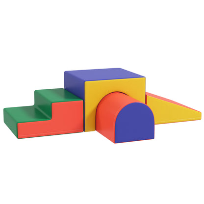 4-Piece Foam Building Blocks Children Soft Building Blocks Climbing Building Blocks Soft Foam Building Blocks Giant Building Blocks Building Toy Set for Babies & Toddlers Red