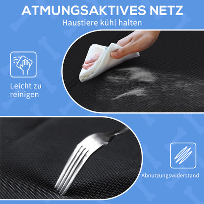 Dog Lounger Outdoor, Elevated Dog Bed with Breathable Mesh Cover, Pet Bed for Small and Medium Dogs Black 91 x 69 x 29 cm