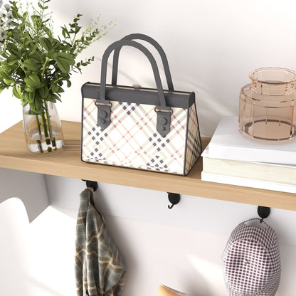 Entryway Coat Rack and Shoe Bench 2 in 1 Entryway Furniture with 3 Hooks and Shelves for 9 Pairs of Shoes 75x30x50 cm and 75x20x22.5 cm White