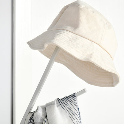 Coat Rack, Hat Rack with 8 Hooks, Coat Stand with Shelf, Standing Wardrobe for Clothing, Hats, Bags, Metal, White, 45 x 45 x 180 cm