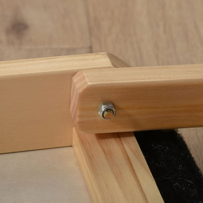 Pet Ramp with Non-Slip Carpet Adjustable Pet Staircase Dog Ramp for Large Dog Pine Wood Polyester Black+Natural Wood 90W x 40D x 61H cm