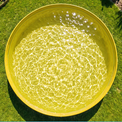 Foldable Dog Pool for Medium & Large Dogs, 120 x 30 cm (47 x 12 in) – Non-Slip Portable Pet Paddling Pool – Blue