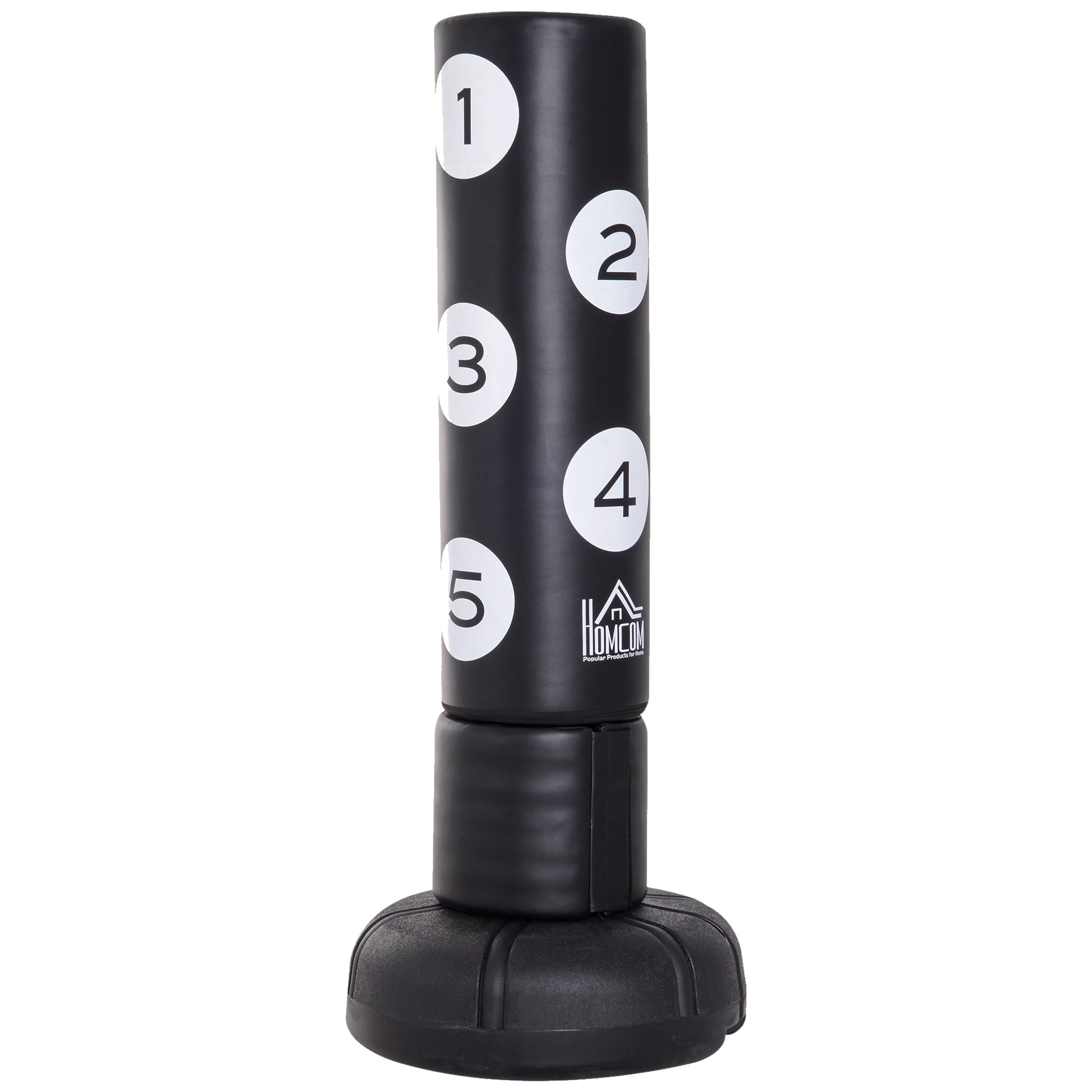 Standing Punching Bag 176cm Adults Freestanding Heavy Duty Punching Bag with Stand and Vinyl Pad Boxing Partner Boxing Trainer Suitable for Professionals and Beginners Black