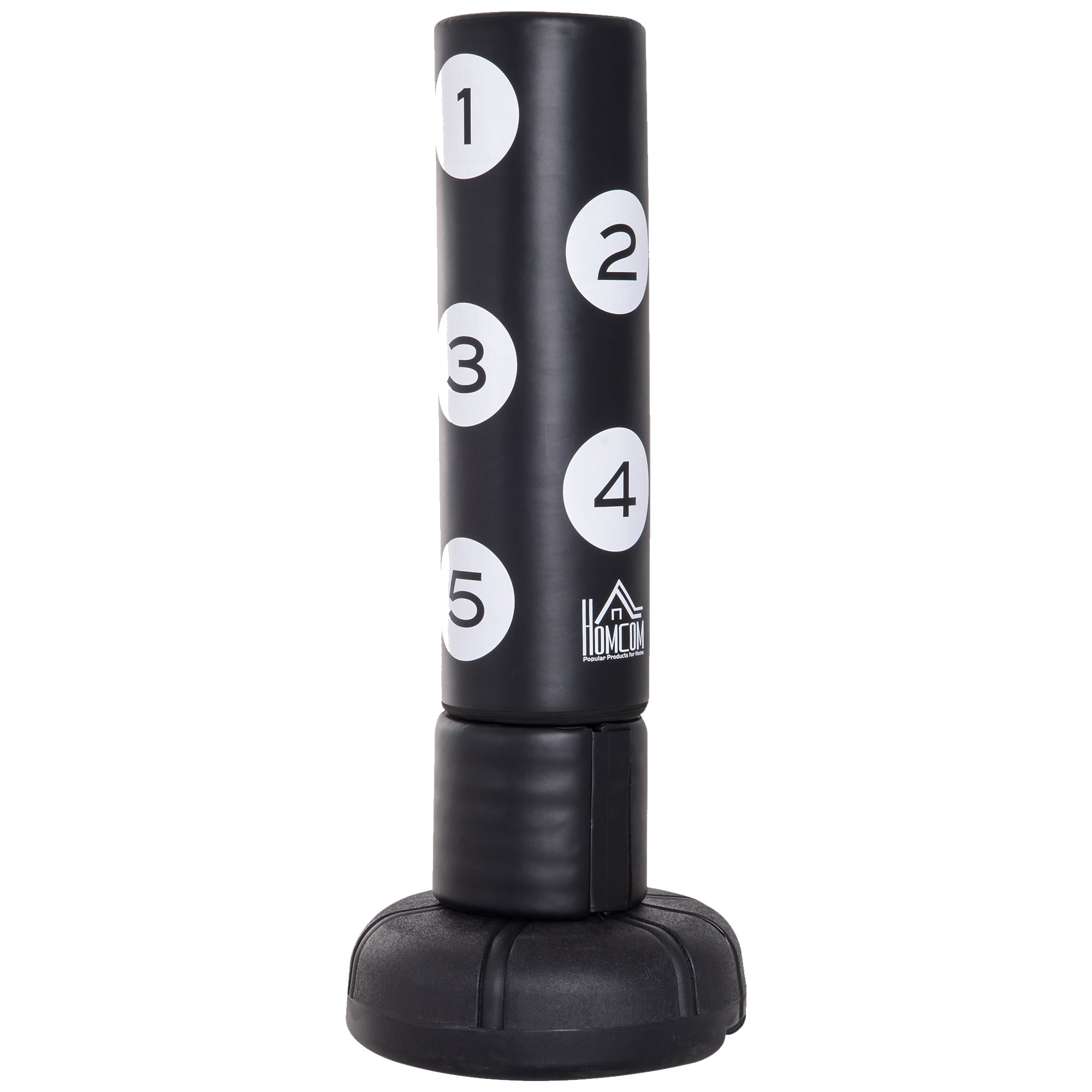 Standing Punching Bag 176cm Adults Freestanding Heavy Duty Punching Bag with Stand and Vinyl Pad Boxing Partner Boxing Trainer Suitable for Professionals and Beginners Black