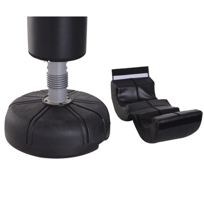 Standing Punching Bag 176cm Adults Freestanding Heavy Duty Punching Bag with Stand and Vinyl Pad Boxing Partner Boxing Trainer Suitable for Professionals and Beginners Black