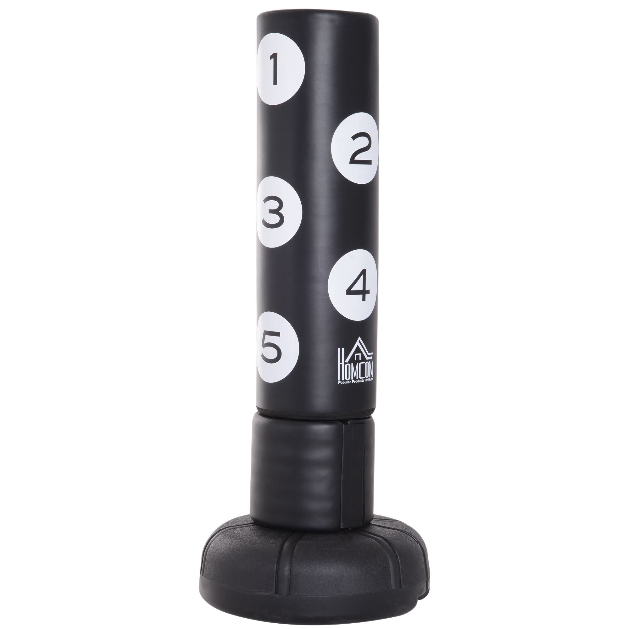 Standing Punching Bag 176cm Adults Freestanding Heavy Duty Punching Bag with Stand and Vinyl Pad Boxing Partner Boxing Trainer Suitable for Professionals and Beginners Black