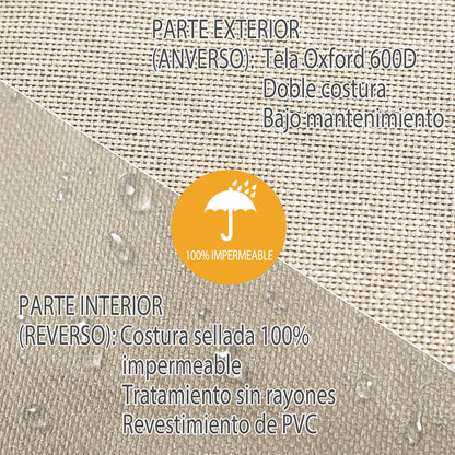 Protective Cover for 2-3 Seater Bench Outdoor Waterproof Furniture Cover Garden Protection Rain and Sun 152x87x59/79cm 600D Oxford Fabric