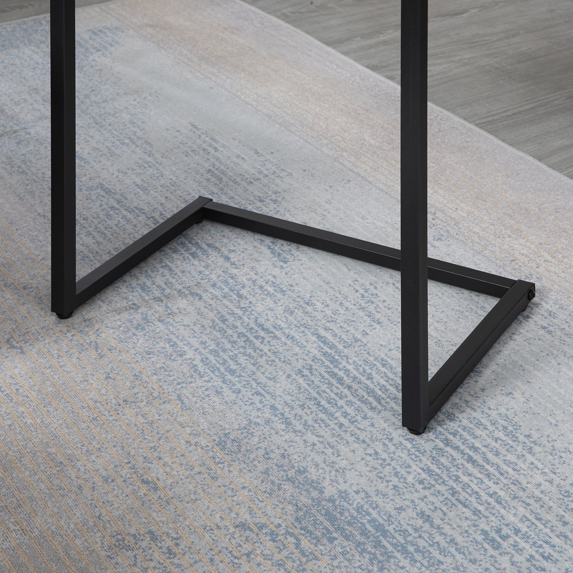 3-Piece Nesting Tables, Space-Saving Side Tables, C-Shaped Coffee Tables with Steel Frame in Industrial Design for Living Room Rustic Brown
