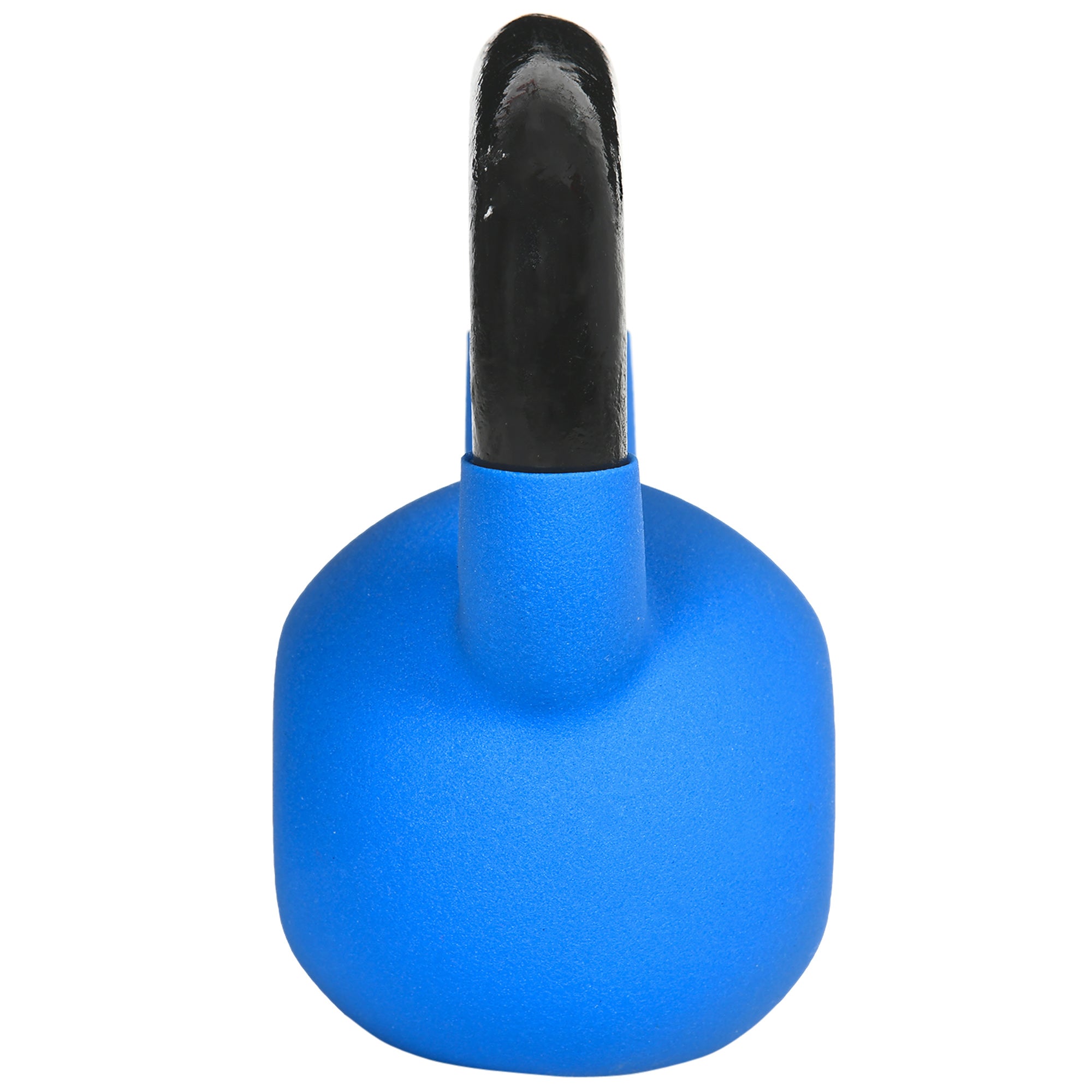 8 kg Cast Iron Kettlebell with Neoprene Coating and Wide Handle Dumbbells for Strength Training in Gym Home 18x11x20 cm Blue