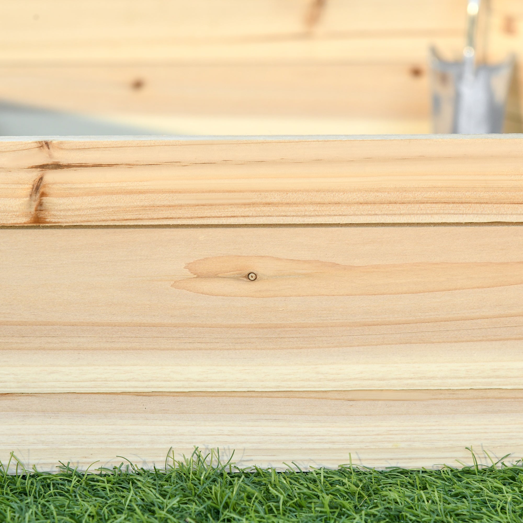 Garden Bed, Hexagonal Outdoor Planter Without Base, Tool-Free Assembly, Fir Wood, 100x92x16cm