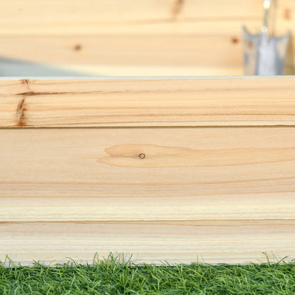 Garden Bed, Hexagonal Outdoor Planter Without Base, Tool-Free Assembly, Fir Wood, 100x92x16cm