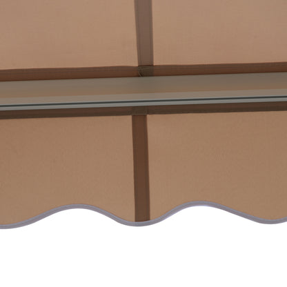 Joint Arm Awning Adjustable Clamping Awning Terrace Awning 3.95 x 3m Sun Protection with Crank, Balcony Awning, Beige
