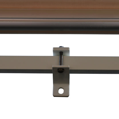 Joint Arm Awning Adjustable Clamping Awning Terrace Awning 3.95 x 3m Sun Protection with Crank, Balcony Awning, Beige