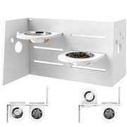 Elevated Dog Bowl Height Adjustable Feeder with Stand Anti-Gulp Mat 2 x 1000ml Slow Feeding Bowl Adjustable Food Bowl Feeding Station Dog Bowls for Medium Dogs Cats White