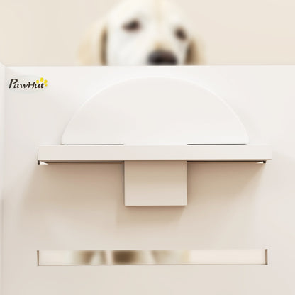 Elevated Dog Bowl Height Adjustable Feeder with Stand Anti-Gulp Mat 2 x 1000ml Slow Feeding Bowl Adjustable Food Bowl Feeding Station Dog Bowls for Medium Dogs Cats White