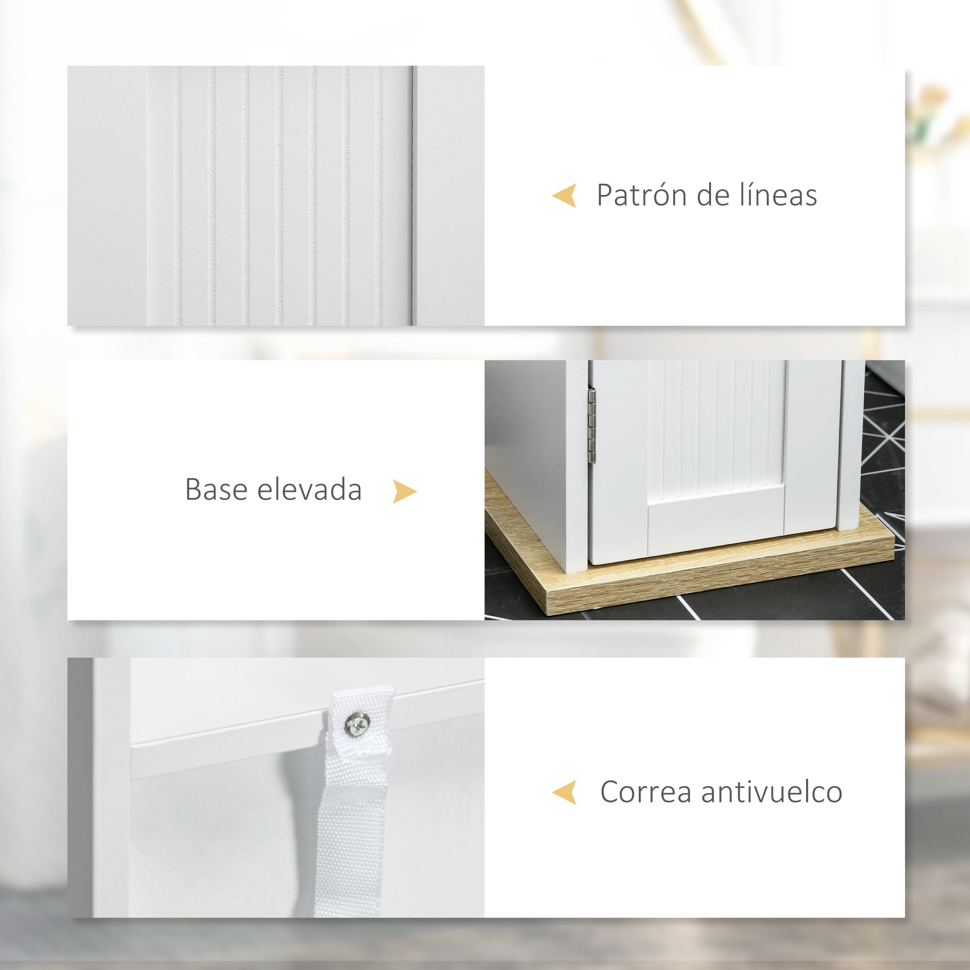 Bathroom Auxiliary Furniture Bathroom Column Bathroom Floor Cabinet with Adjustable Shelves and Toilet Paper Holder 20x20x80 cm White