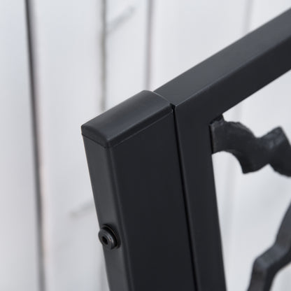 2-Seater Garden Bench Park Bench made of Metal Bench up to 240 kg Bench Terrace Bench with Backrest & Armrests Garden Furniture Cast Iron Black 128 x 58.5 x 89 cm