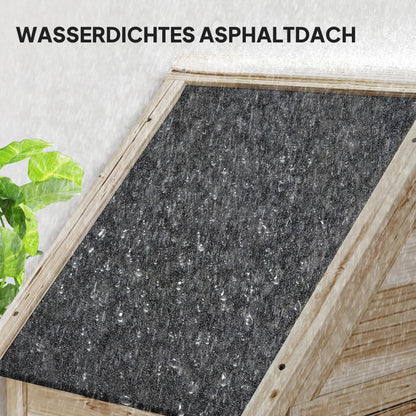 Wooden Garden Cabinet, Waterproof Tool Shed 80 x 49 x 170 cm, Weatherproof Tool House with Door, Gable Roof, Shelves, Tool Cabinet, Garden Shed for Garden, Lawn, Natural Wood