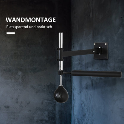 Box Frame Boxing Training Wall Mount Foldable with Rotating Reflex Bar Speedball Height Adjustable for Teens and Adults