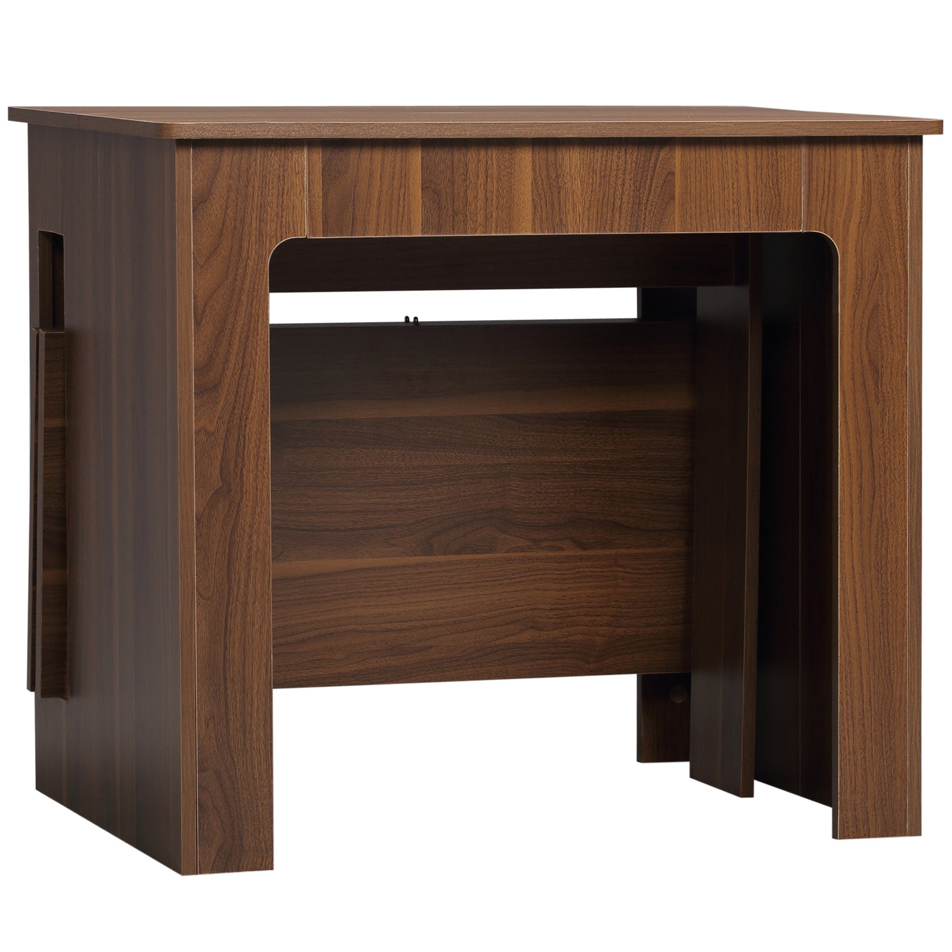 Extendable Dining Table for 4-6 People Console Table with Folding Wings Multifunctional Side Table for Study Kitchen Load 60 kg 180x85x75 cm Brown
