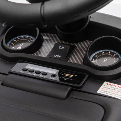 Land Rover Kids Electric Car 2 in 1 6V Children's Car with Sliding Mode, Music, Horn, Electric Vehicle, Slider Car, Push Car with Headlights, 3 km/h, for 1.5-5 Years Children, White