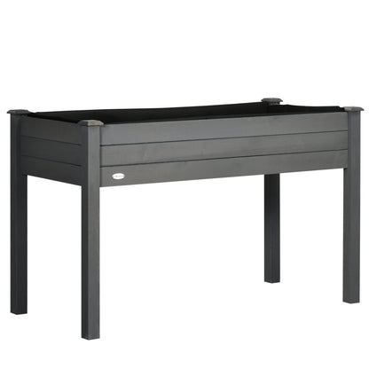 Raised Garden Planter dim. 123L x 57W x 76H cm Includes Irrigation Inserts + Drainage Felt Solid Fir Wood