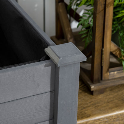 Raised Garden Planter dim. 123L x 57W x 76H cm Includes Irrigation Inserts + Drainage Felt Solid Fir Wood