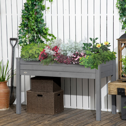 Raised Garden Planter dim. 123L x 57W x 76H cm Includes Irrigation Inserts + Drainage Felt Solid Fir Wood