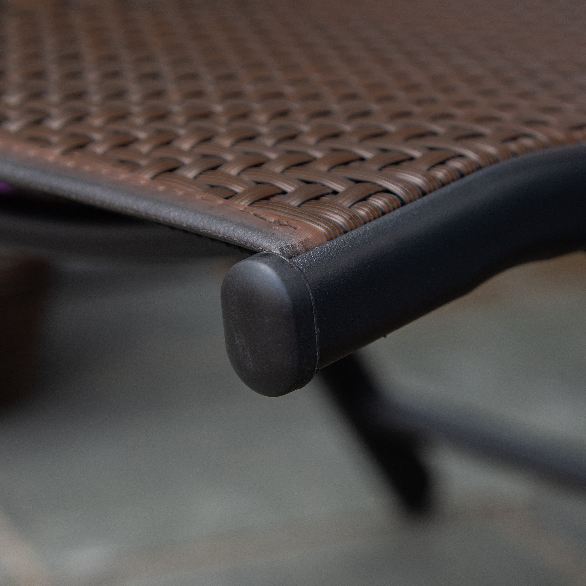 Poly Rattan Garden Chair Folding Chair with 7-Position Adjustable Backrest Weather-resistant Foldable Balcony Chair Camping Chair 120kg Load Garden Chairs for Garden, Balcony 58x71x111cm Brown+Black