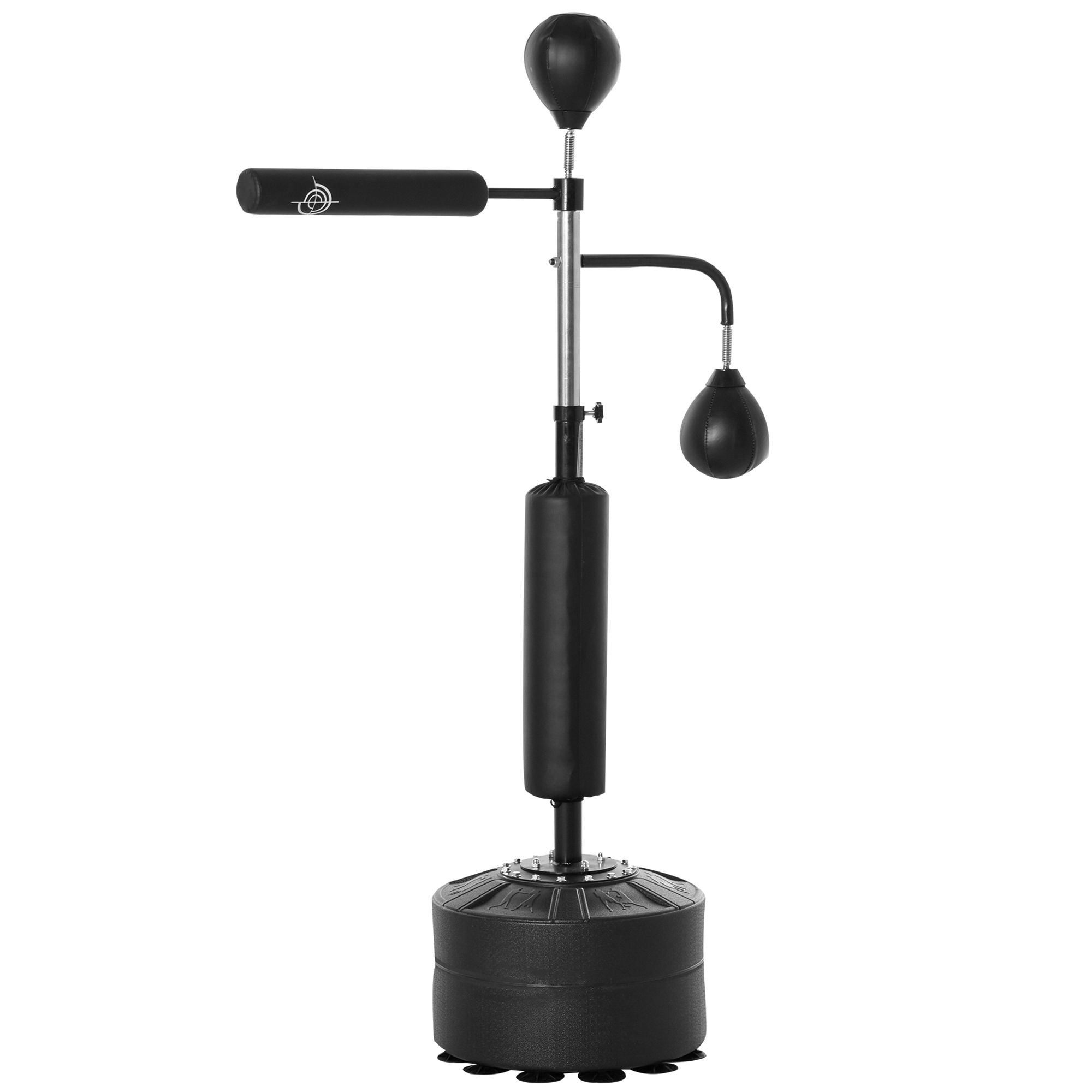 4-in-1 Freestanding Boxing Bag 160-230cm Punching Bag with 2 Speed Balls Stand Reflex Bar Punching Ball Set Adjustable Height Kickboxing Bag for Adults Teenagers Fitness Strength Training
