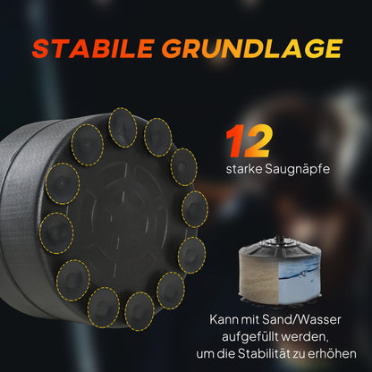 4-in-1 Freestanding Boxing Bag 160-230cm Punching Bag with 2 Speed Balls Stand Reflex Bar Punching Ball Set Adjustable Height Kickboxing Bag for Adults Teenagers Fitness Strength Training