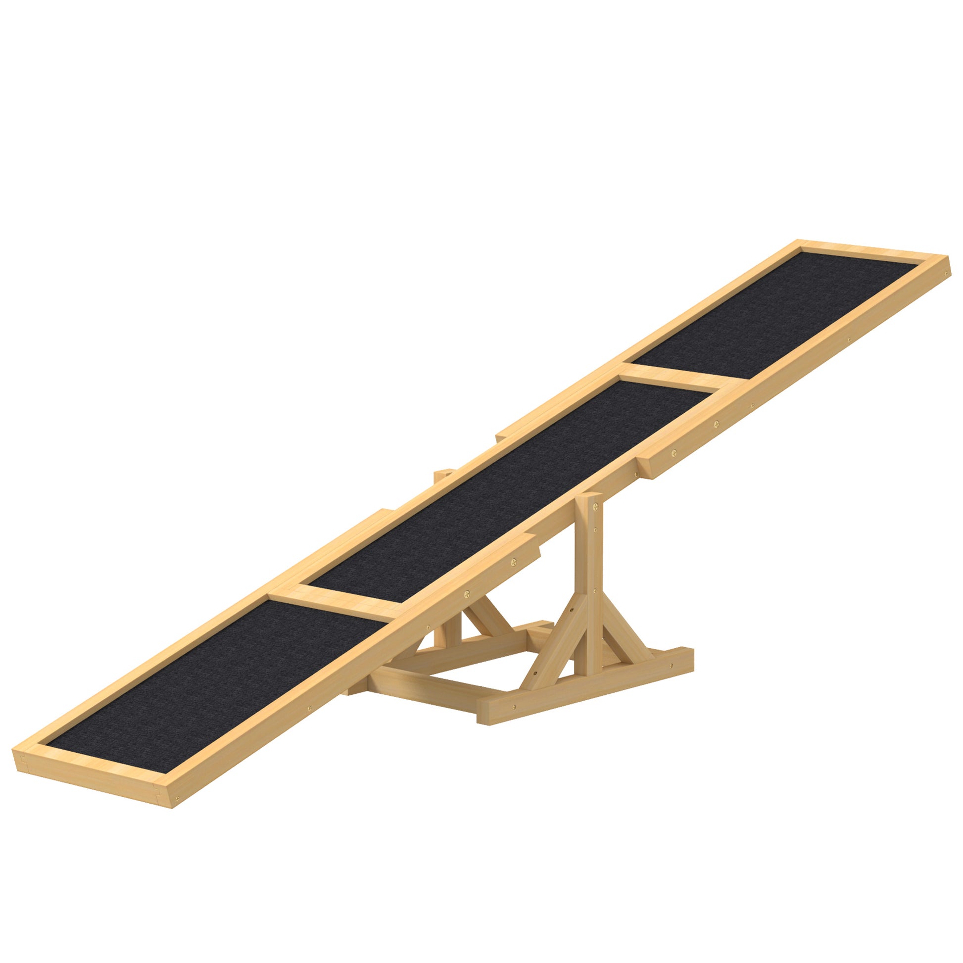 Dog Seesaw, Dog Agility Seesaw made of wood, Non-slip Dog Agility Ramp for dogs under 30 kg, weatherproof Dog Training Outdoor Dog Sport for Balance, 180 x 30 x 30 cm Yellow