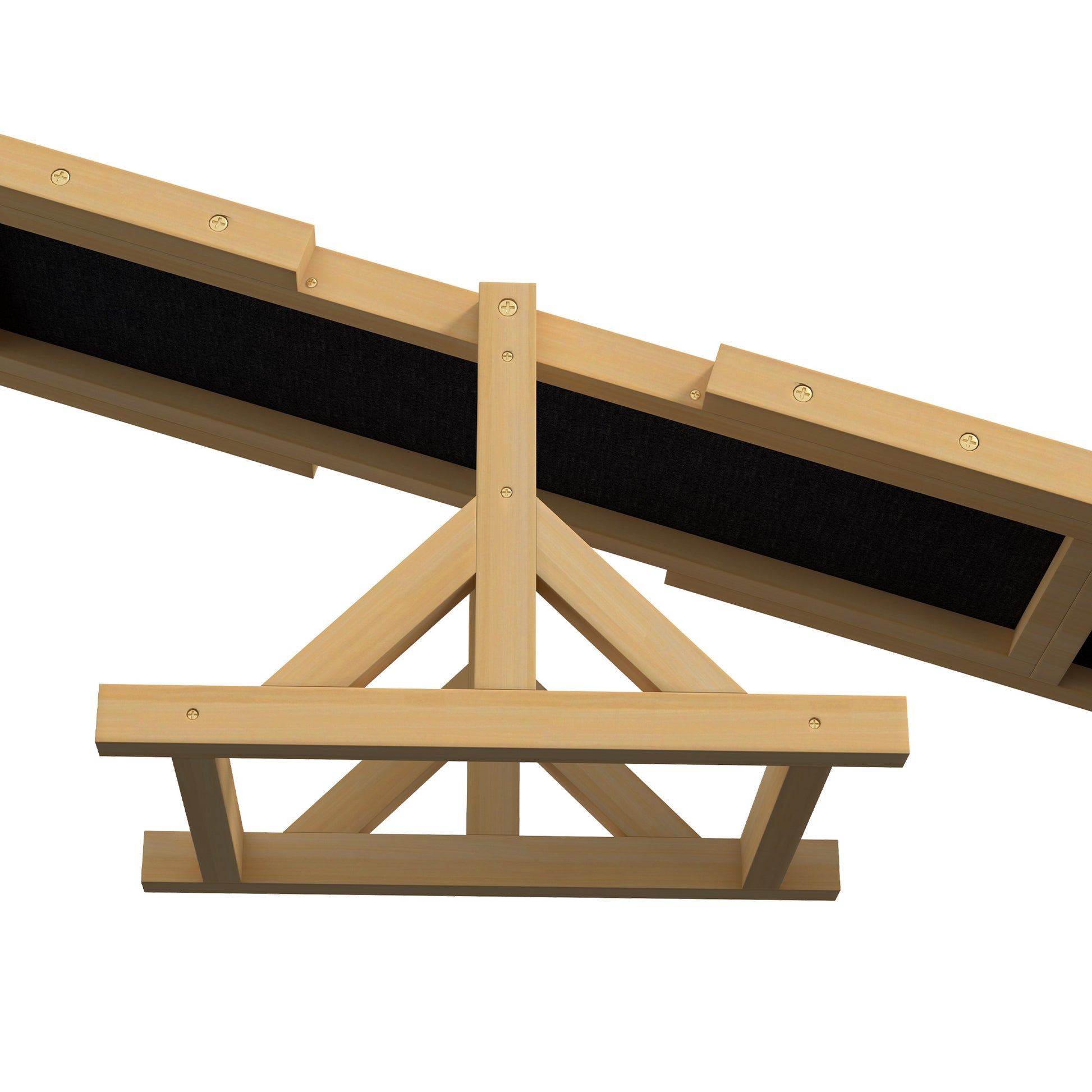 Dog Seesaw, Dog Agility Seesaw made of wood, Non-slip Dog Agility Ramp for dogs under 30 kg, weatherproof Dog Training Outdoor Dog Sport for Balance, 180 x 30 x 30 cm Yellow