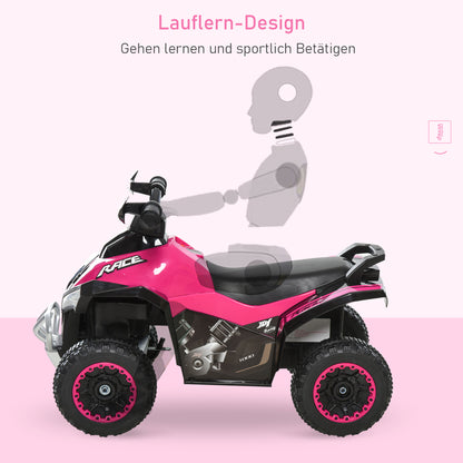 Kids Ride-On Car Pedal Go-Kart with Feet Slide Children's Car for 18-36 Months Light Music Plastic Steel Pink 67.5 x 38 x 44 cm