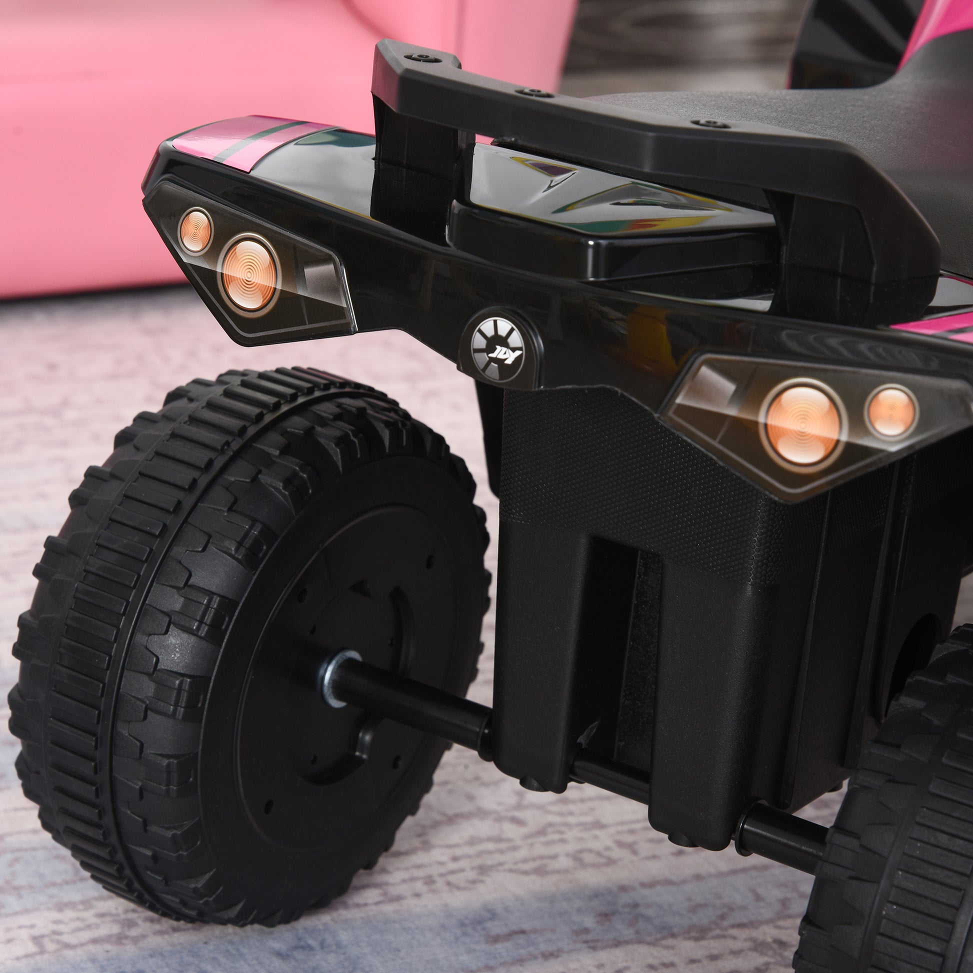 Kids Ride-On Car Pedal Go-Kart with Feet Slide Children's Car for 18-36 Months Light Music Plastic Steel Pink 67.5 x 38 x 44 cm