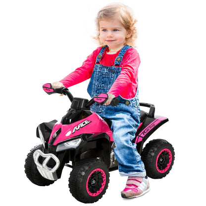 Kids Ride-On Car Pedal Go-Kart with Feet Slide Children's Car for 18-36 Months Light Music Plastic Steel Pink 67.5 x 38 x 44 cm
