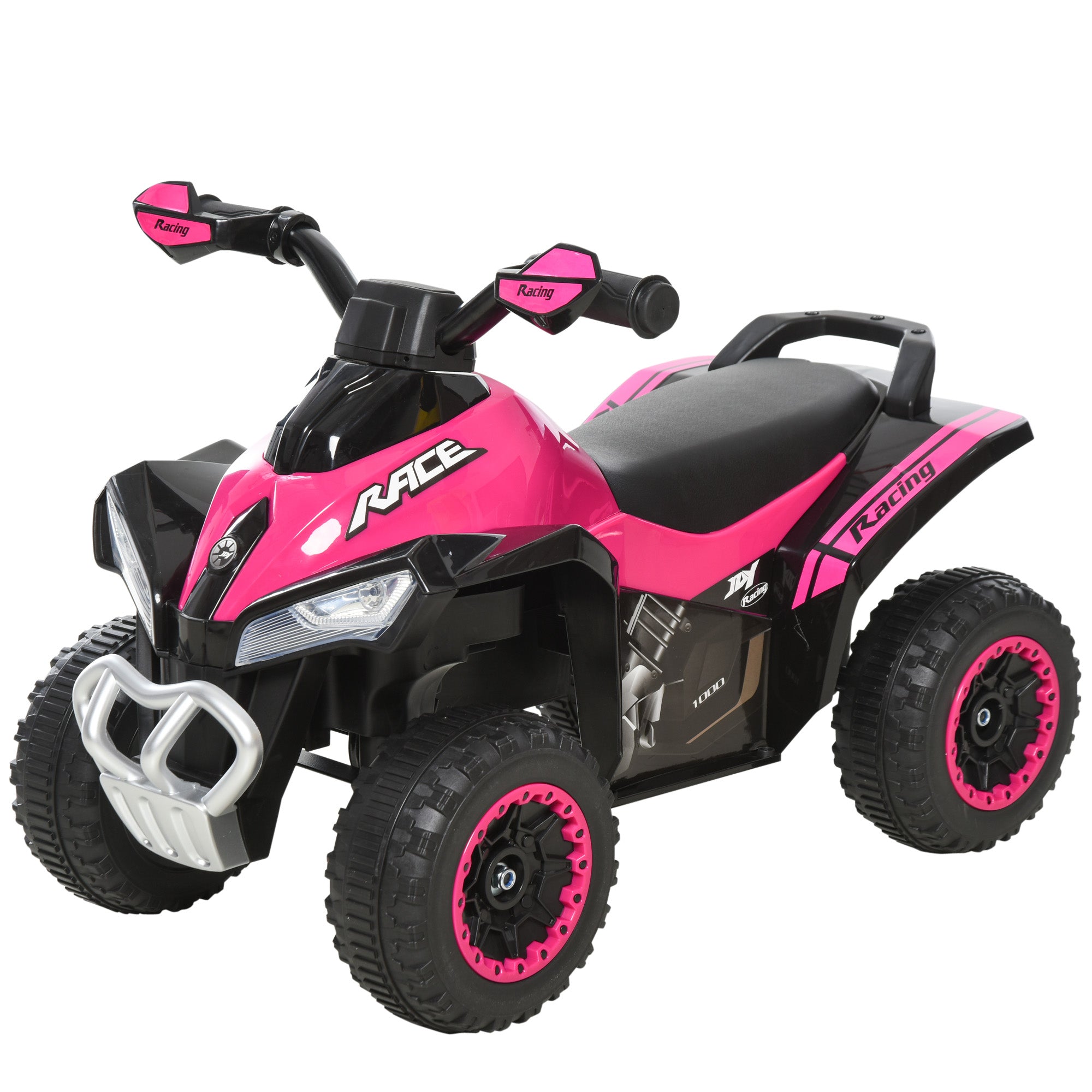 Kids Ride-On Car Pedal Go-Kart with Feet Slide Children's Car for 18-36 Months Light Music Plastic Steel Pink 67.5 x 38 x 44 cm