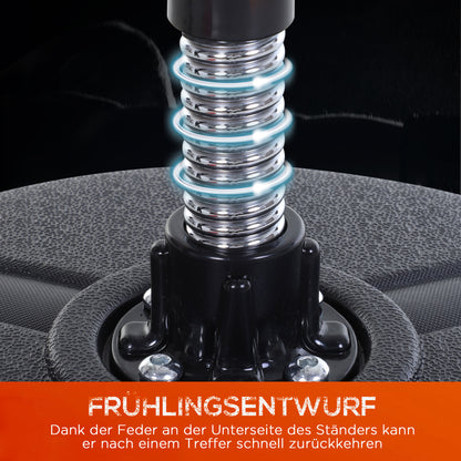 Punching Ball Set 136-154 cm Adjustable Height Boxing Stand with 1 pair of Gloves Suction Cup Stand Boxing Trainer for Adults and Teenagers Black