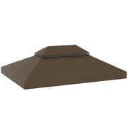Replacement Canopy Top for Gazebo 4x3m Double-tiered Canopy with Mosquito Net UV30+ Protection Replacement Cover for Gazebo Café