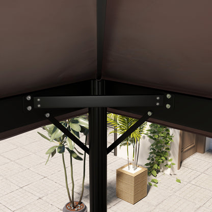 Replacement Canopy Top for Gazebo 4x3m Double-tiered Canopy with Mosquito Net UV30+ Protection Replacement Cover for Gazebo Café