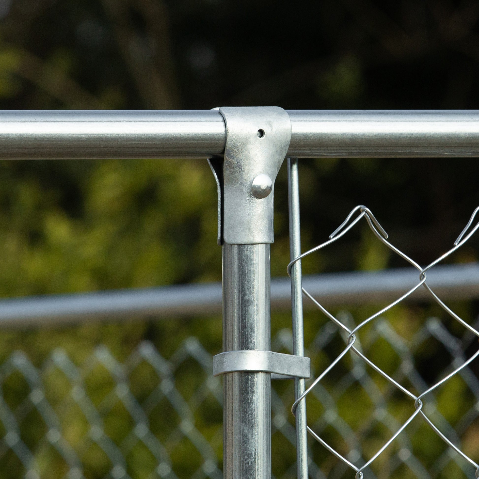 Outdoor Kennel with Anti-UV Waterproof Canopy Dog Park with Latch Door and Galvanized Metal Frame for Patio Garden Terrace 13.1x7.5x7.5 ft Silver