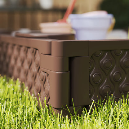 Sandbox for Children 18-60 Months Square Children's Sandbox with Cover and Seats Sandbox for Outdoor 119x119x22 cm Dark Brown