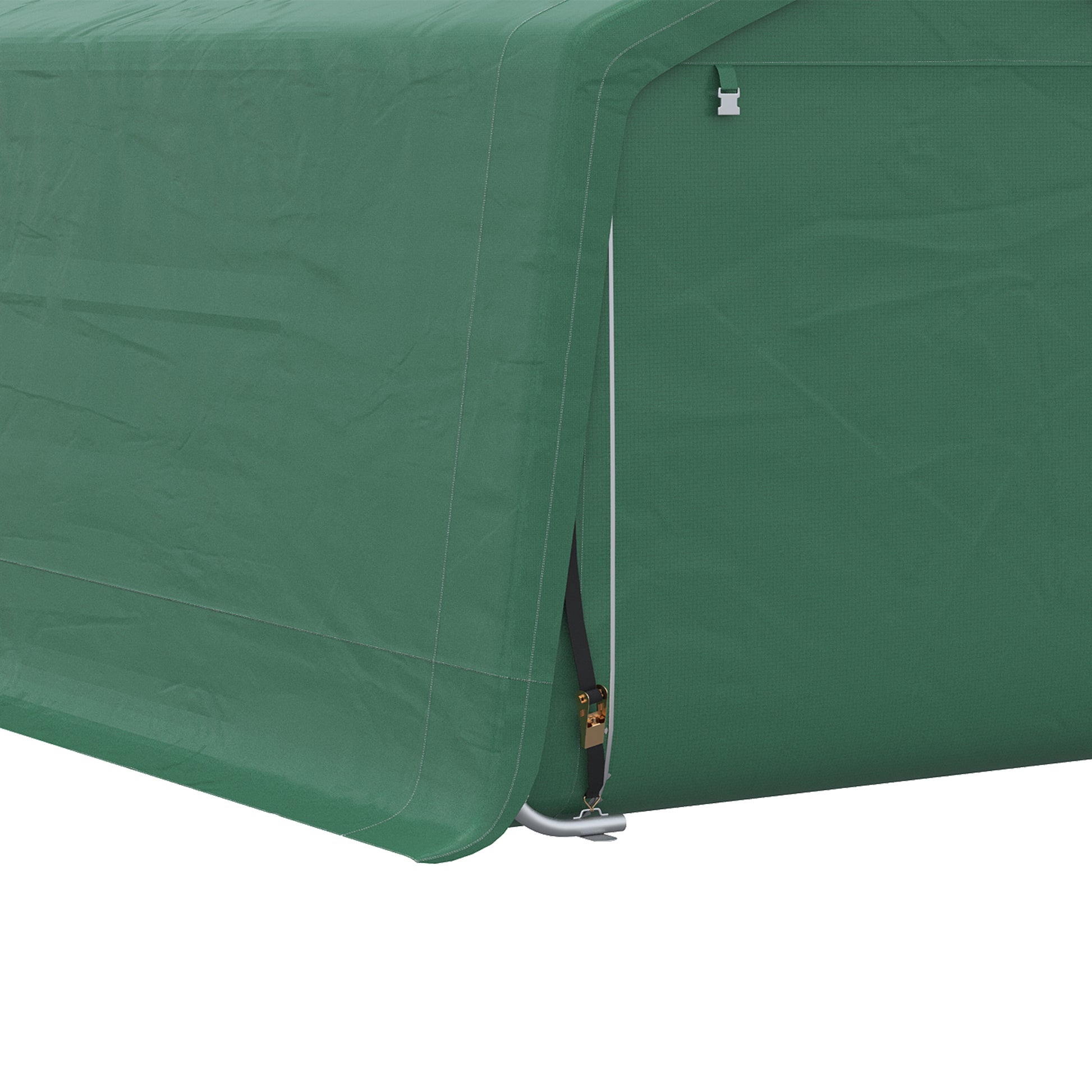 Garage Carport Tent 6 x 3 m Galvanized Steel Sturdy High-Density 180 g/m² PE Waterproof Anti-UV - Green