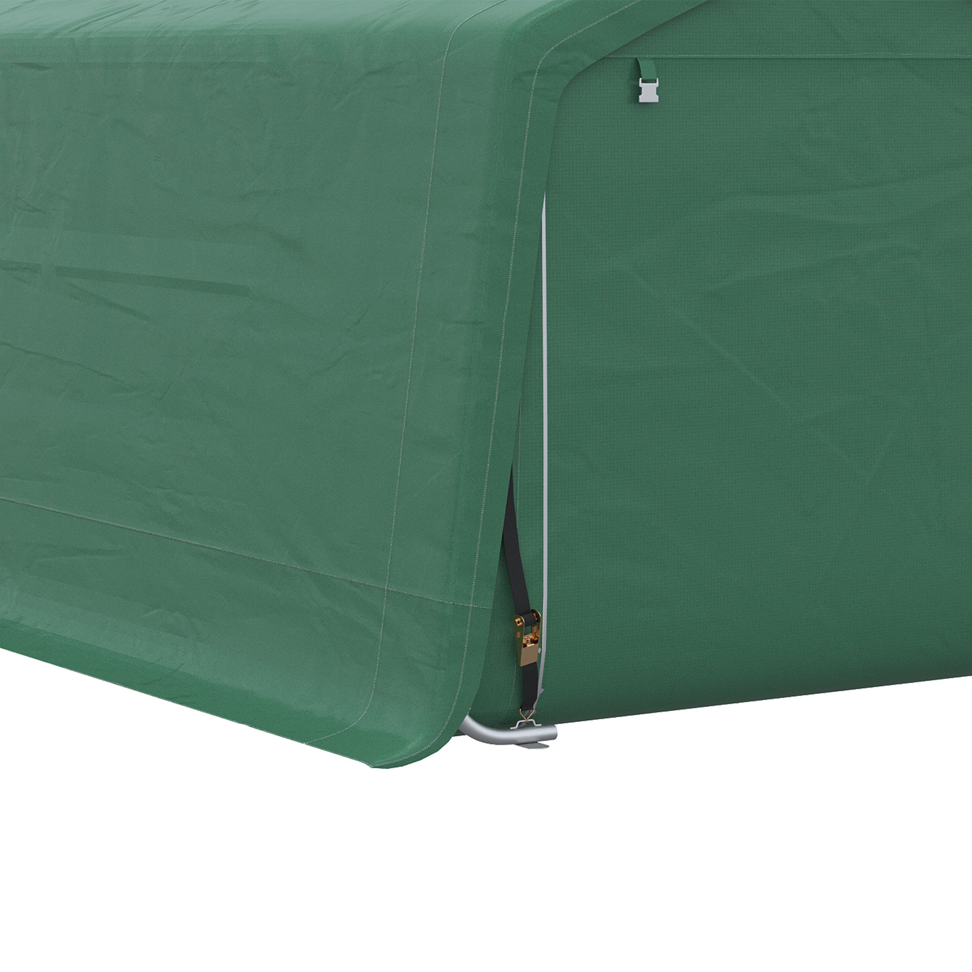 Garage Carport Tent 6 x 3 m Galvanized Steel Sturdy High-Density 180 g/m² PE Waterproof Anti-UV - Green