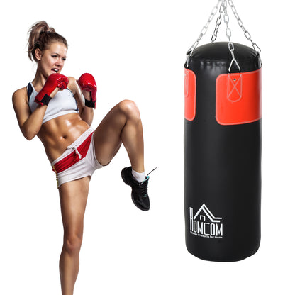 Punch Bag Set Boxing Set with Boxing Gloves Filled Set for Adults Teenagers Hanging Boxing Heavy Bag 16 KG Ø30 x 120 cm Black+Red