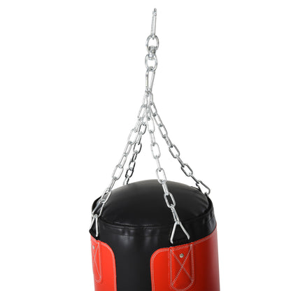 Punch Bag Set Boxing Set with Boxing Gloves Filled Set for Adults Teenagers Hanging Boxing Heavy Bag 16 KG Ø30 x 120 cm Black+Red